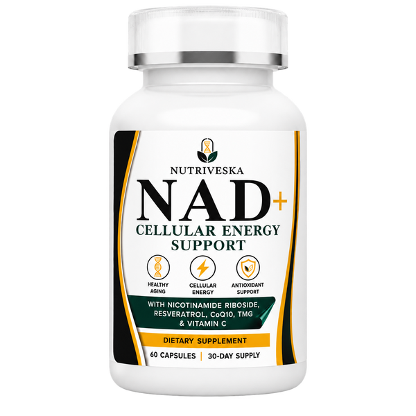 Nutriveska NAD+ Cellular Energy Support supplement bottle