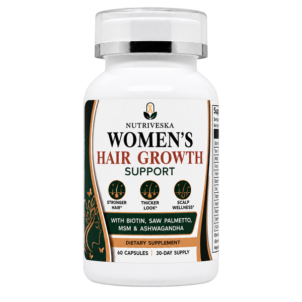 Nutriveska Women’s Hair Growth Support supplement bottle