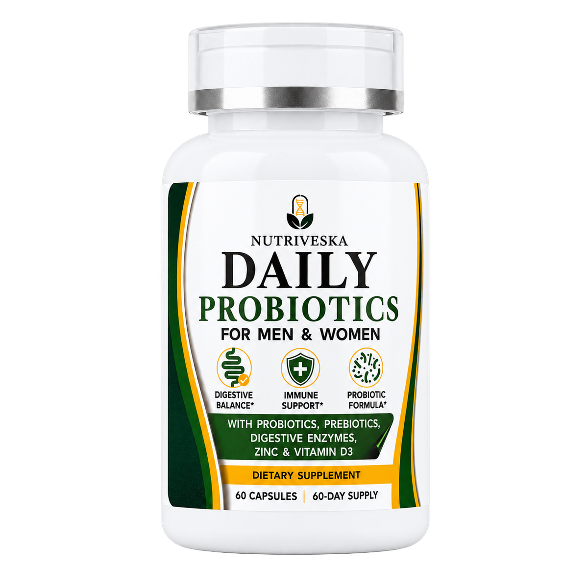 Nutriveska Daily Probiotics for Men and Women bottle
