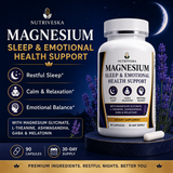 Nutriveska Magnesium Sleep & Emotional Health Support for restful sleep, calm, relaxation, and emotional balance