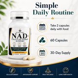 Nutriveska NAD+ Cellular Energy Support 60-capsule supplement with 30-day supply